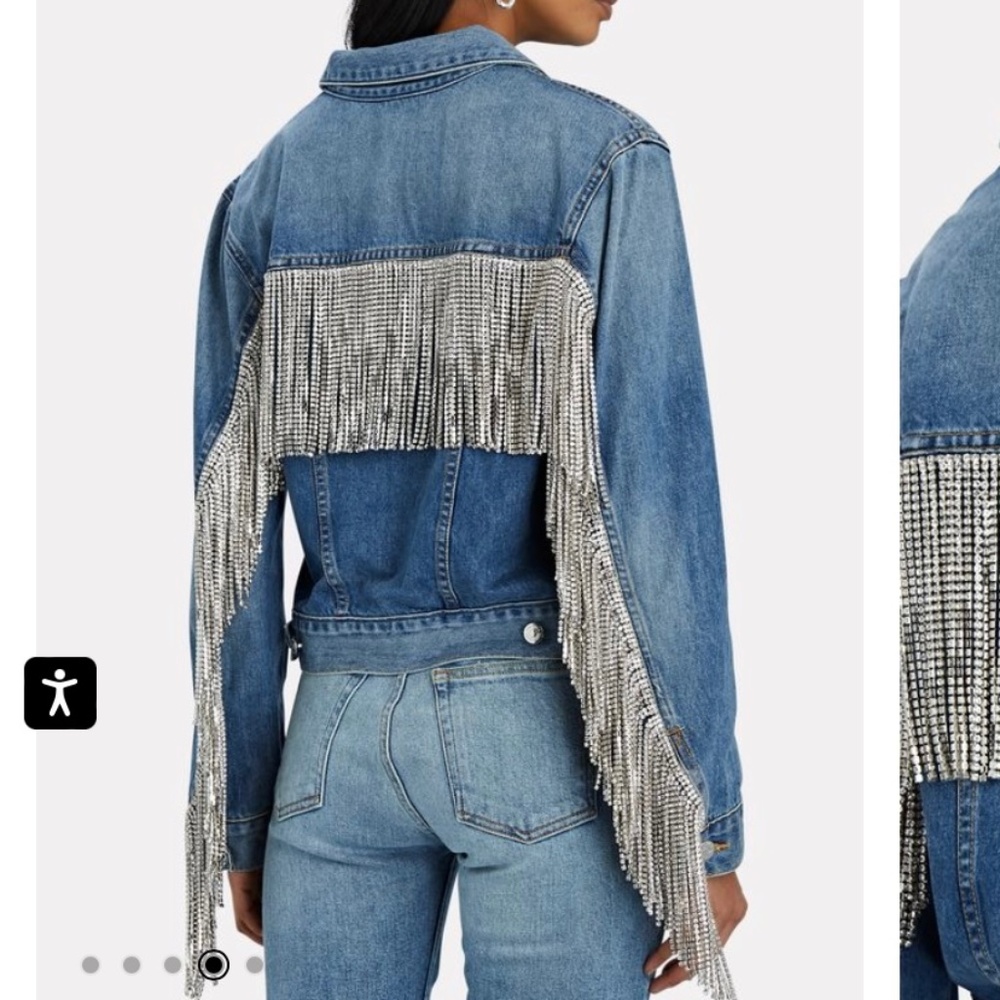 Veronica Beard  Jean jacket with tassels